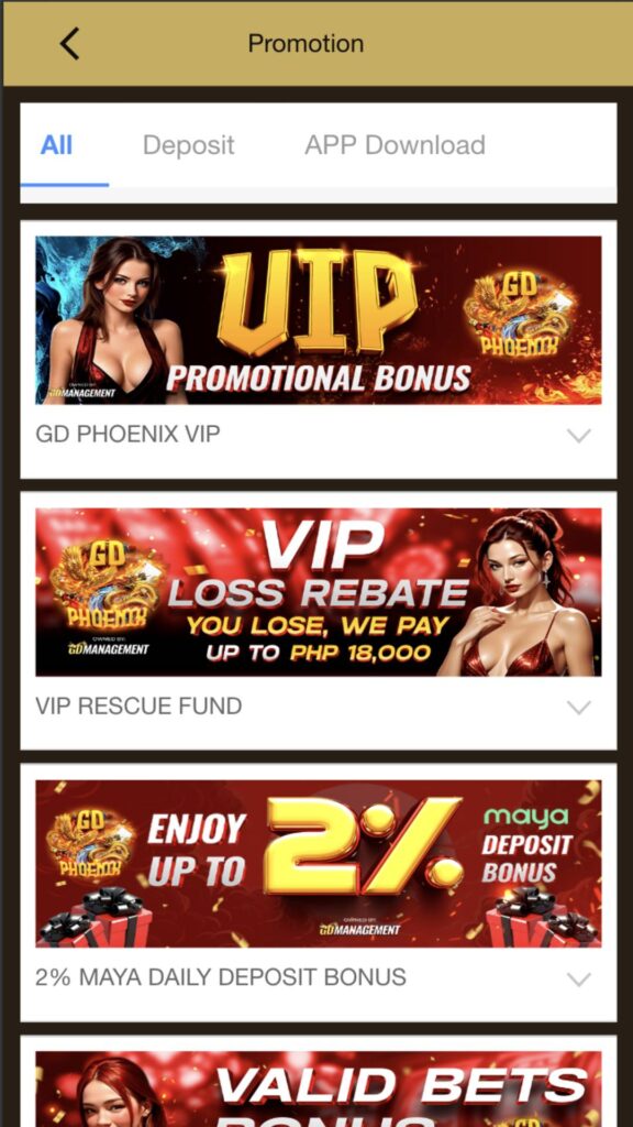 GD PHOENIX Casino App - Promo